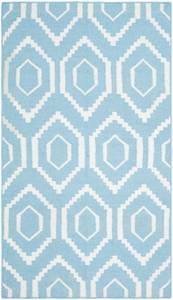 Innenteppich Casablanca DHURRIE Blau - Taupe - 90 x 150 cm