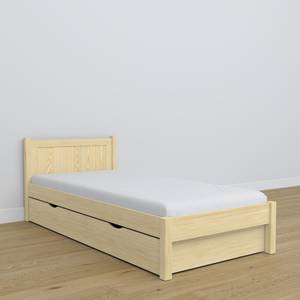 Einzelbett N02 mit Schublade Hellbraun - 90 x 200 cm