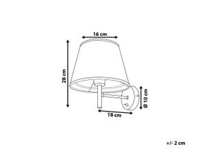 Wandlampen COLUMBIA Grau - Metall - 16 x 28 x 16 cm