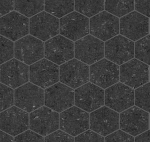 Tapete 3D Wallpaper Dark Hexagon Schwarz - Kunststoff - 68 x 1 x 400 cm