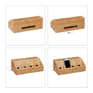 Schreibtisch-Organizer Bambus Braun - Bambus - Holzwerkstoff - 30 x 11 x 18 cm