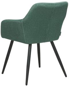 Chaise de salle à manger CASMALIA Noir - Vert foncé - Vert