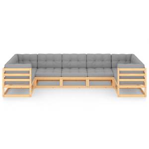 Garten-Lounge-Set (7-teilig) 3009773-2 Grau - Holz