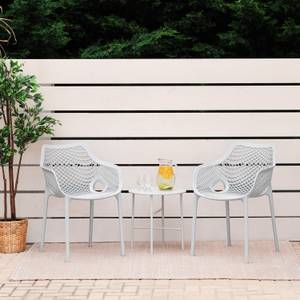 Chaise de jardin lot de 2 2441 Gris - Lot de 2