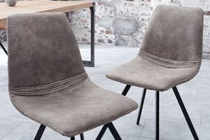 Stuhl AMSTERDAM CHAIR Grau - Taupe - Stahl - Textil