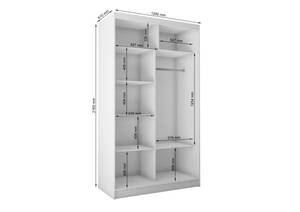 Kleiderschrank DEBI Schwarz - Breite: 120 cm