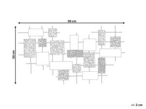 Décoration murale ASTATINE Doré - Argenté - Métal - 90 x 50 x 3 cm