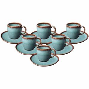 Kaffee-Set Lave 12-teilig Türkis - Anzahl Teile im Set: 6