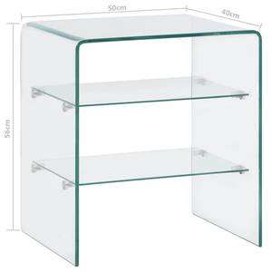 Couchtisch 284727 Glas - Metall - 40 x 56 x 50 cm