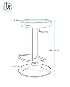 Tabouret de bar YO (Lot de 2) Gris