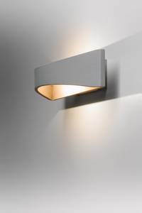 LED-Wandleuchte IMPULS Grau - Metall - 25 x 6 x 9 cm