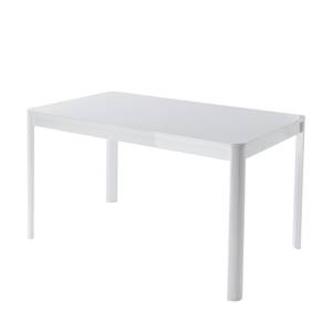 Table à manger DAVIA Blanc - Bois manufacturé - 80 x 76 x 140 cm