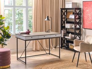 Ensemble pour bureau FOSTER Noir - Marron - Blanc - Bois manufacturé - 120 x 152 x 60 cm