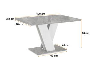 Couchtisch ASIV MINI Beton Dekor - Weiß