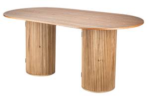 Table à manger PIREUS Marron - Bois massif - 180 x 75 x 90 cm