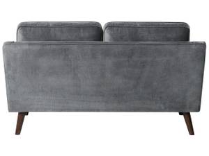 2-Sitzer Sofa LOKKA Dunkelgrau - Grau - Eiche Dunkel - Textil