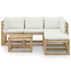 Gartenmöbel-Set 3016481-4 (6-teilig) Weiß - Holzwerkstoff - Holzart/Dekor - 64 x 70 x 64 cm