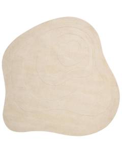 Teppich GORANO Beige - Weiß - Naturfaser - 160 x 160 cm