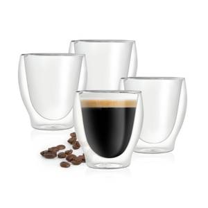 Milano 4x60ml Kaffeegläser doppelwandig Tiefe: 15 cm