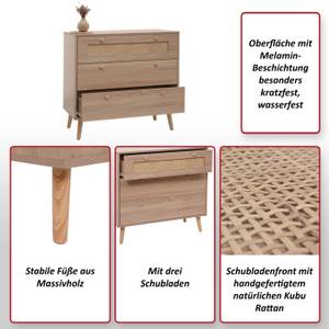 Schubladenkommode M39 Braun - Holzwerkstoff - 80 x 78 x 39 cm