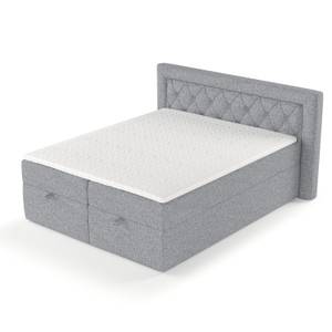 Premium Boxspringbett Jayleen Grau - Breite: 140 cm