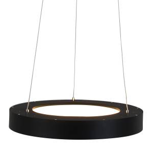 Pendentif Ring Aluminium - 1 ampoule - Noir