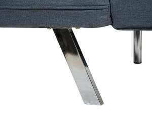 3-Sitzer Sofa BRISTOL Blau - Dunkelgrau - Silber