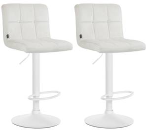 Tabouret de bar Peru Lot de 2 Crème - Blanc