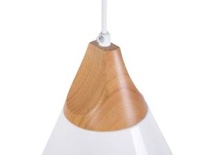 Lampe suspension ALBANO Marron - Blanc - Métal - 25 x 132 x 25 cm