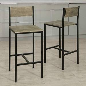 Lot de 2 Tabourets de Bar FST53x2 Bois