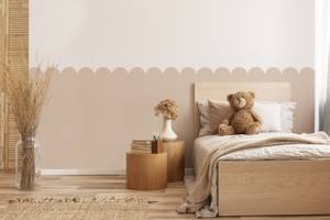 Wandaufkleber Border Scallop Form Beige