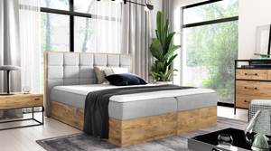 Boxspringbett ZONNI 180 cm FR16 Hellgrau Grau - Holzwerkstoff - 190 x 105 x 211 cm