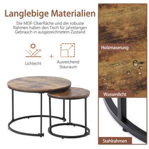 Couchtisch(2er-Set) | A - I - 05 Braun - Holzwerkstoff - 70 x 50 x 70 cm