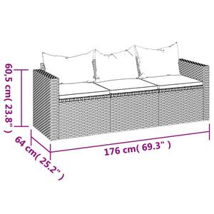 3-Sitzer Gartensofa 3029482 Braun