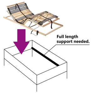 Lattenrost 3014392-4 Braun - Holzwerkstoff - Holzart/Dekor - 100 x 10 x 195 cm