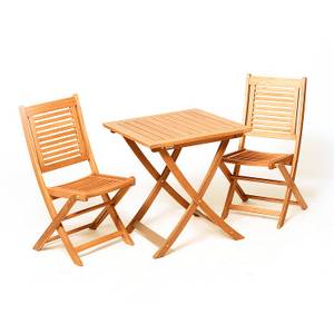 Chaises pliantes Cordoba I (lot de 2) Bois d'eucalyptus Huilé Coloris naturel