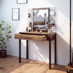 Schminktisch „Fyrk Design“ Braun - Holz teilmassiv - 80 x 135 x 40 cm