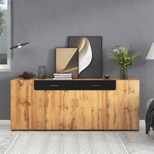 Sideboard Reinste Ⅱ Braun - Holzwerkstoff - Holz teilmassiv - 40 x 80 x 208 cm