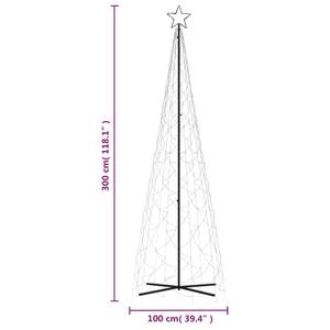 Weihnachtskegelbaum 3028355 Reinweiß - 100 x 300 x 100 cm