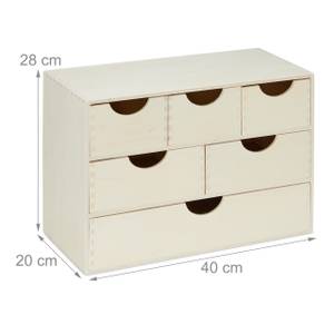 Schubladenbox Holz Weiß - Holzwerkstoff - 40 x 28 x 20 cm
