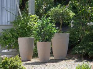 Outdoor Blumentopf CAMIA Beige - Durchmesser: 43 cm - 1er Set