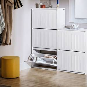 Meuble à Chaussures FSR165-H-W Blanc - Hauteur : 120 cm