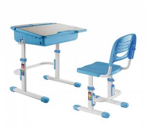 Kinder Schreibtisch set LUMC301_BLAUW Blau - Metall - 71 x 75 x 55 cm