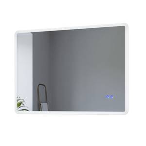 Led Spiegel Badspiegel Silber - Glas - 80 x 60 x 4 cm