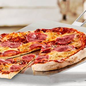 Pelle à pizza avec poignée en bois Marron - Argenté - Bois manufacturé - Métal - 24 x 16 x 51 cm