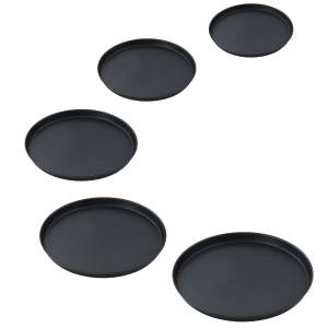 FMprofessional Pizzablech-Set 5-tlg. Schwarz - Metall - 1 x 2 x 2 cm