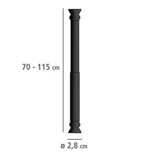 Teleskop-Duschstange, 70 - 115 cm Schwarz - Metall - 2 x 2 x 70 cm