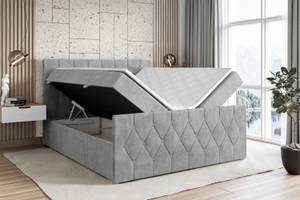 Boxspringbett VELANTO Grau - Breite: 200 cm - H4