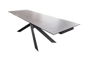 NOLDOR Table de salle à manger Gris - Céramique - 180 x 76 x 90 cm