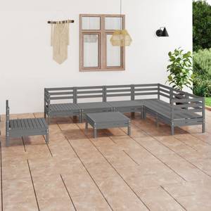 Garten-Lounge-Set Grau - Massivholz - Holzart/Dekor - 64 x 29 x 64 cm